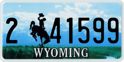 WY license plate 241599