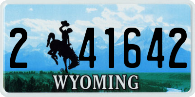WY license plate 241642