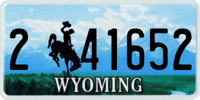 WY license plate 241652