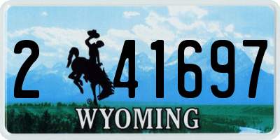 WY license plate 241697