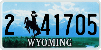 WY license plate 241705