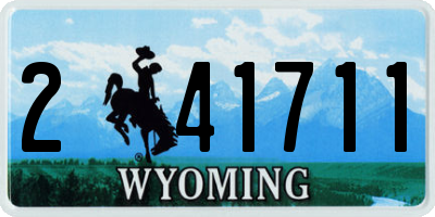 WY license plate 241711