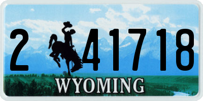 WY license plate 241718