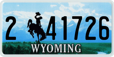WY license plate 241726