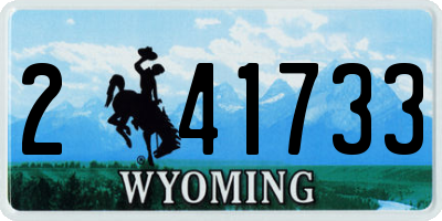 WY license plate 241733
