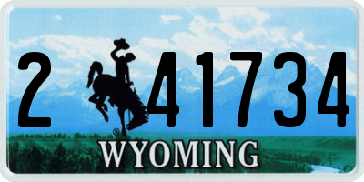 WY license plate 241734