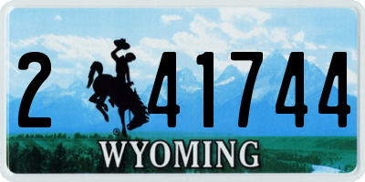WY license plate 241744