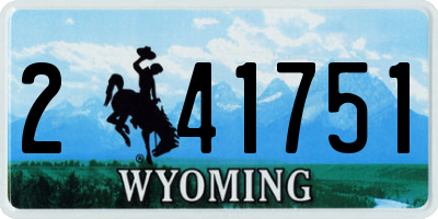 WY license plate 241751