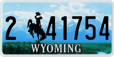 WY license plate 241754