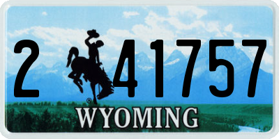 WY license plate 241757
