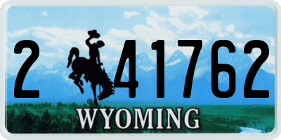 WY license plate 241762