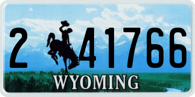 WY license plate 241766