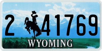 WY license plate 241769