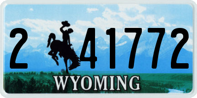 WY license plate 241772