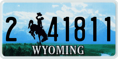 WY license plate 241811