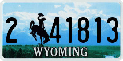WY license plate 241813
