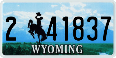 WY license plate 241837