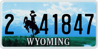 WY license plate 241847
