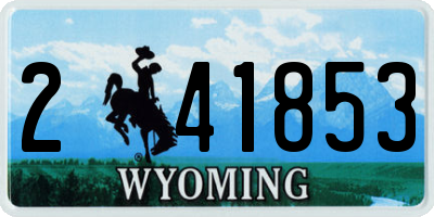 WY license plate 241853