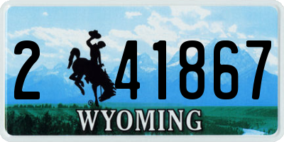 WY license plate 241867