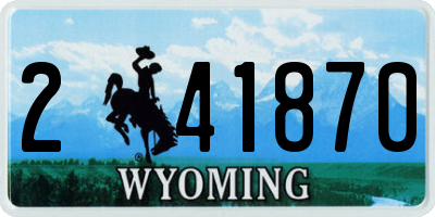 WY license plate 241870