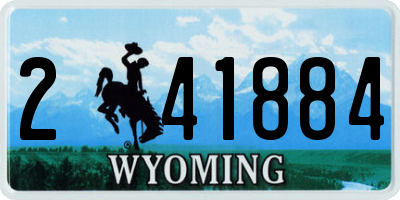 WY license plate 241884
