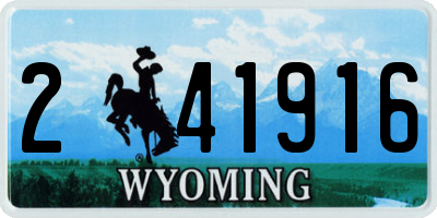 WY license plate 241916