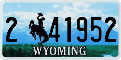 WY license plate 241952