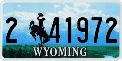 WY license plate 241972