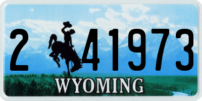 WY license plate 241973