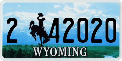 WY license plate 242020