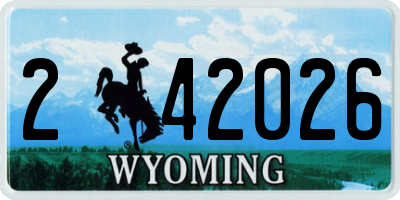 WY license plate 242026
