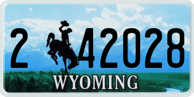 WY license plate 242028