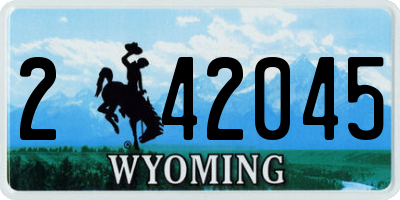 WY license plate 242045