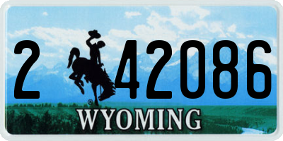 WY license plate 242086