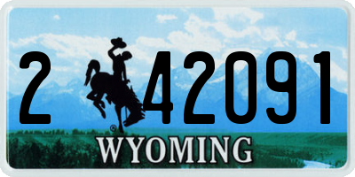 WY license plate 242091