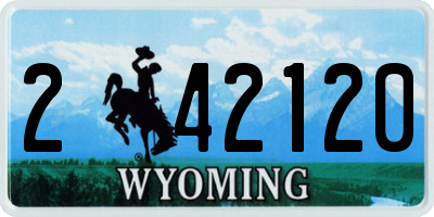 WY license plate 242120
