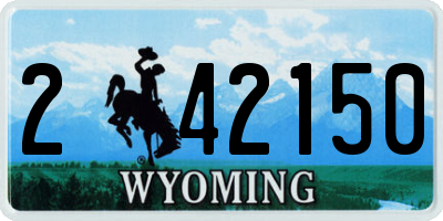 WY license plate 242150