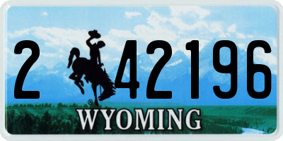 WY license plate 242196