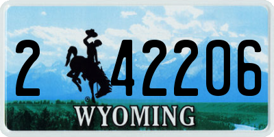 WY license plate 242206