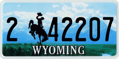 WY license plate 242207