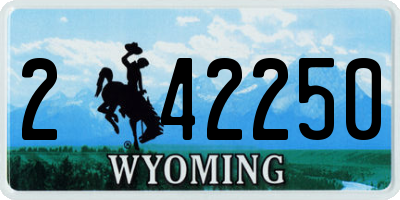 WY license plate 242250