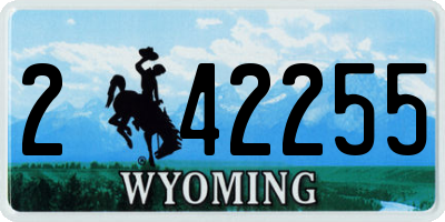 WY license plate 242255