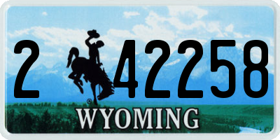 WY license plate 242258