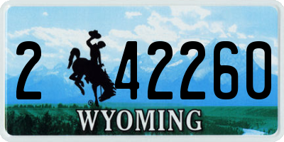 WY license plate 242260