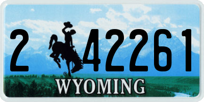 WY license plate 242261