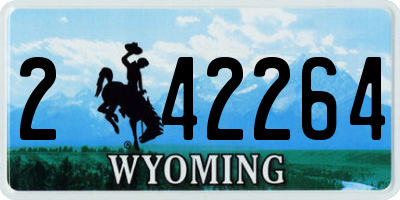 WY license plate 242264