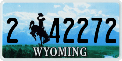 WY license plate 242272