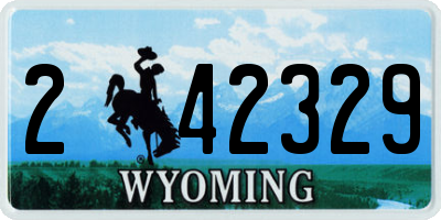 WY license plate 242329