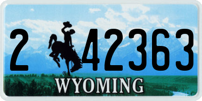 WY license plate 242363